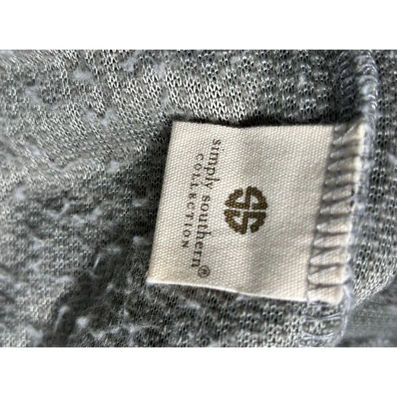 Simply Southern Pullover Womens XL Gray Sherpa Fleece Quarter Zip Teddy Cozy - Picture 7 of 9